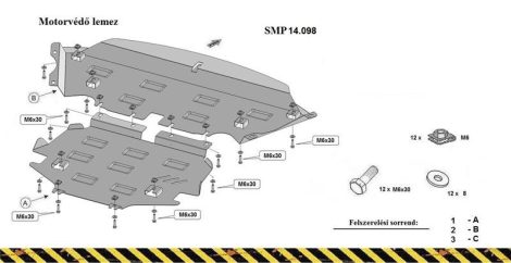 SMP14.098 - Motorvédő lemez (16007T)