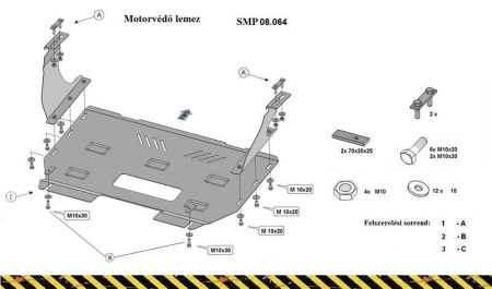 SMP08.064 RWD - Motorvédő lemez (16122T)