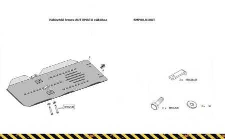 Volkswagen Touareg R5 automatic Transmission Protection Plate - SMP00.010AT (18959T)