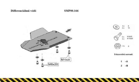 Suzuki S-Cross 4WD rear differential gear protection plate - SMP00.166 (19452T)