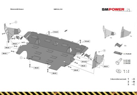 Subaru Forester acél motorvédő lemez SMP24.154 (20679T)